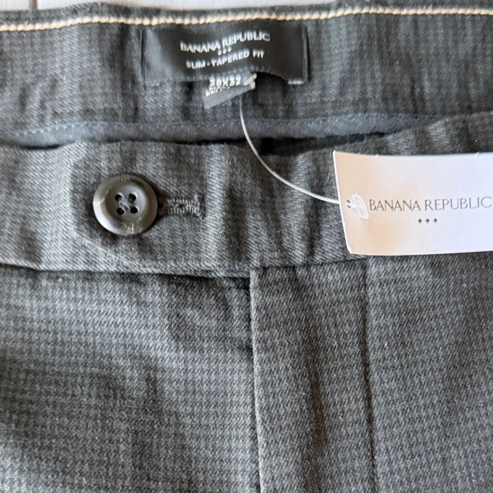 Banana Republic Charcoal Slim Tapered Pants
